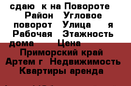 сдаю 2к на Повороте › Район ­ Угловое-поворот › Улица ­ 1-я Рабочая › Этажность дома ­ 5 › Цена ­ 17 000 - Приморский край, Артем г. Недвижимость » Квартиры аренда   